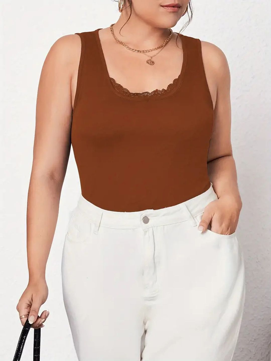 dressberry curve DressBerry Women Solid Lace-Up Top-picture-31