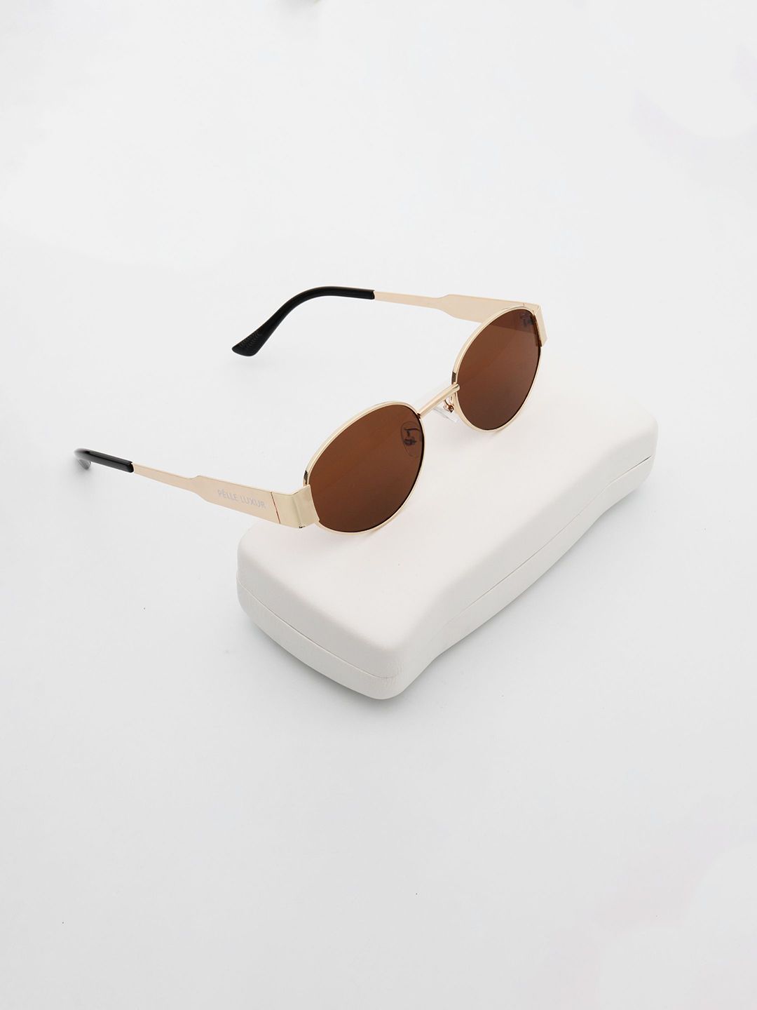 PELLE LUXUR Women Oval Sunglasses with UV Protected Lens PL25GS07-image-10