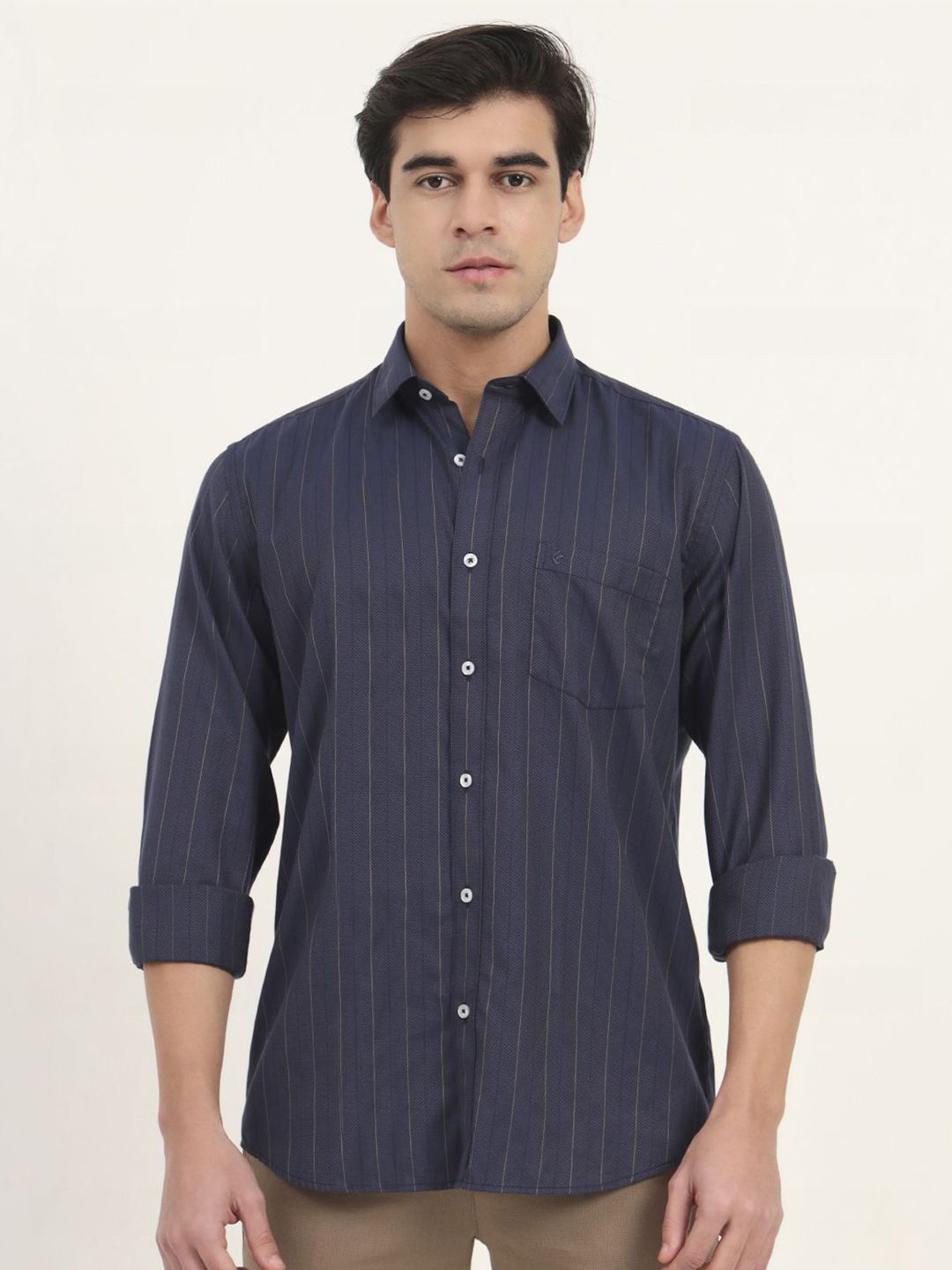 Greenfibre Men Slim Fit Striped Casual Shirt-picture-26