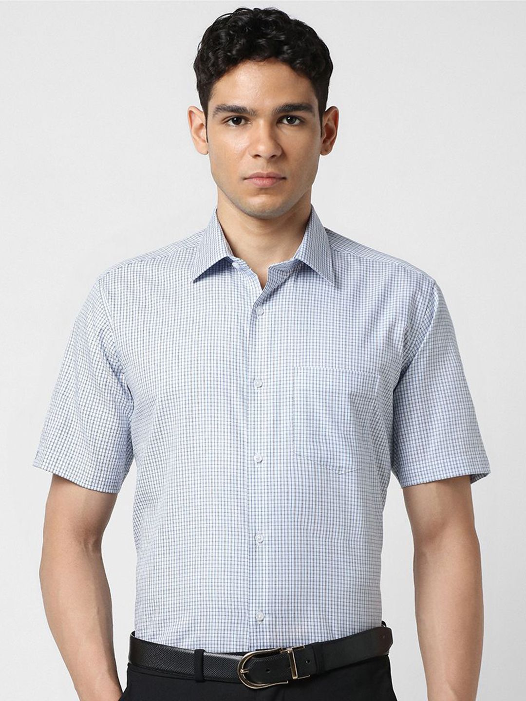 Van Heusen Men Cotton Checked Formal Shirt-picture-41