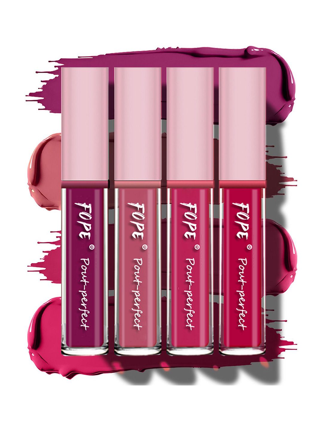 FOPE Set Of 4 Pout Perfect Long Lasting Liquid Lipstick - 4 ml Each-picture-45