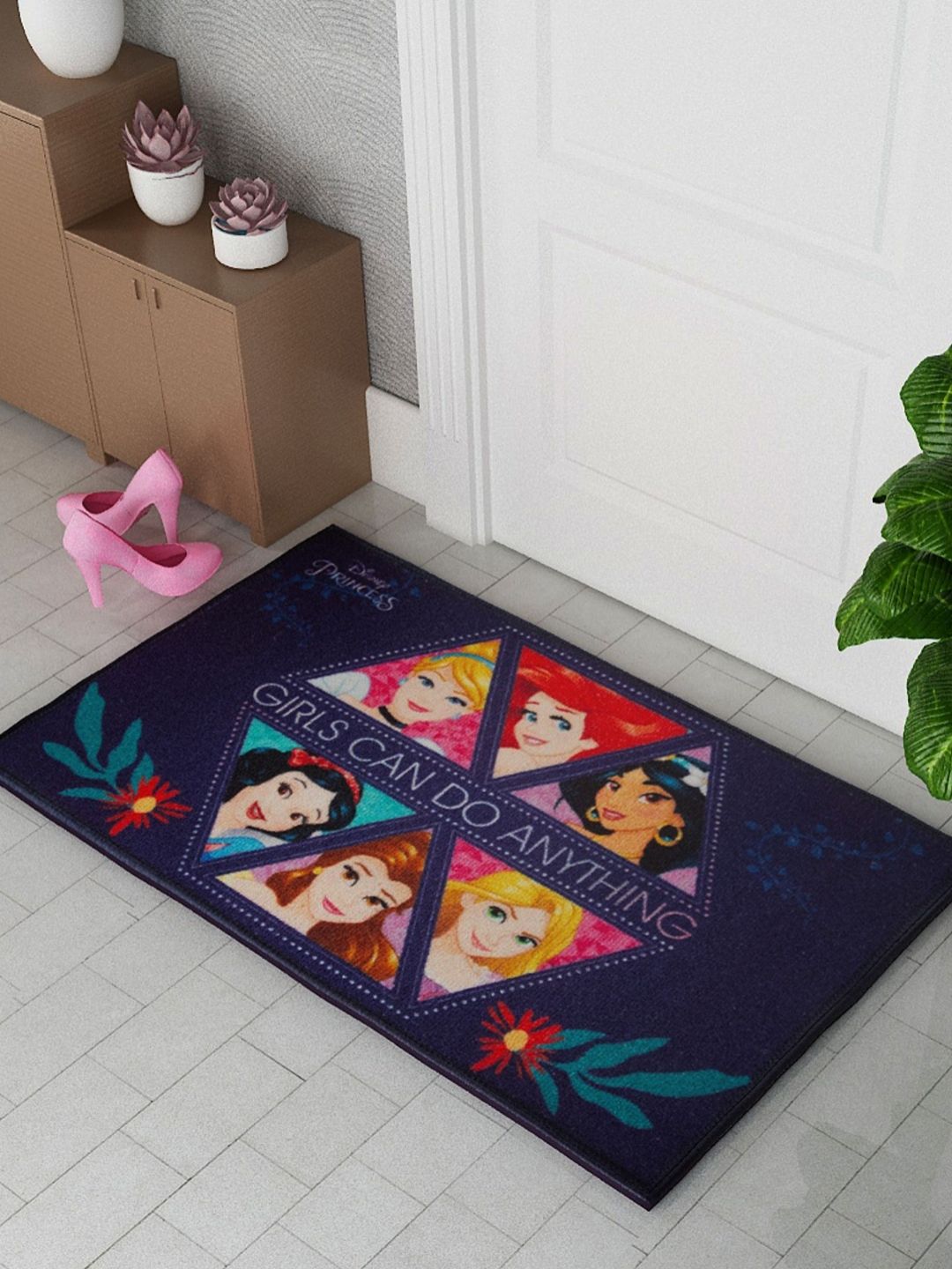 Athom Living Blue & Pink Printed Anti Skid Doormats-picture-14