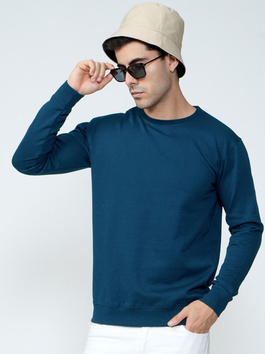 BEING WANTED Men Round Neck Pullover Cotton Sweatshirt-picture-22