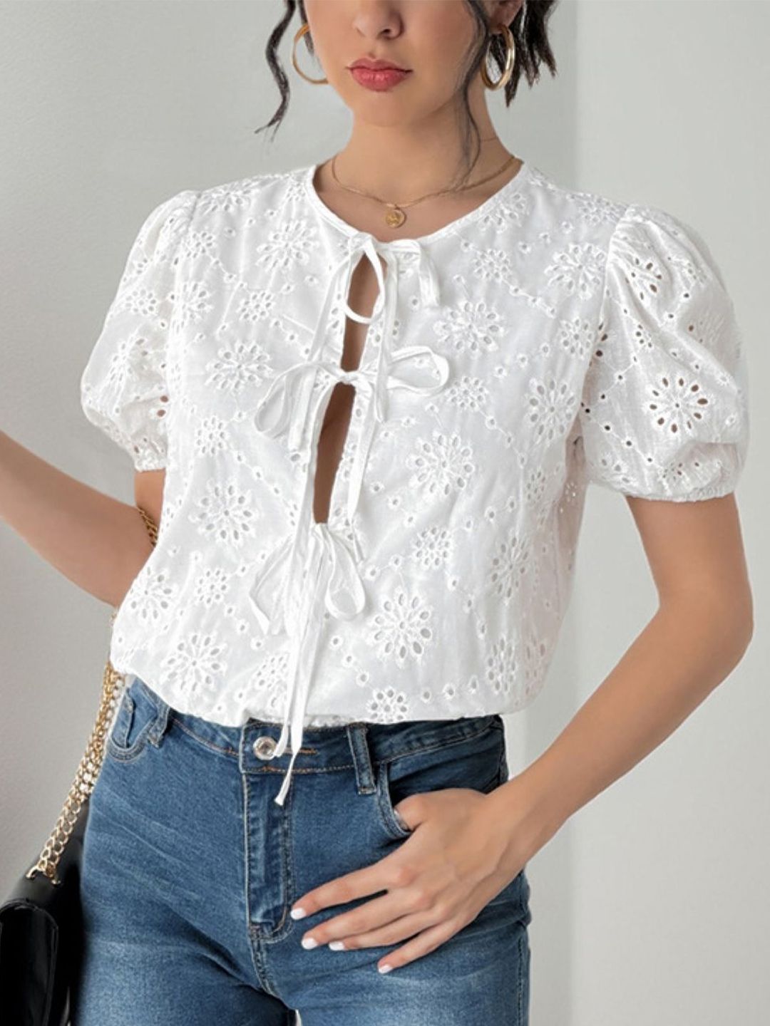 KPOP Round Neck Self-Design Bodysuit-picture-54