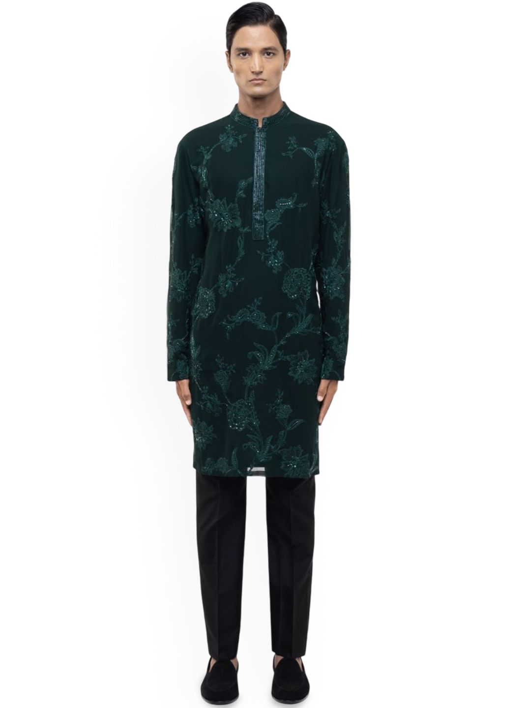 SDS By Kushal Shah Men Ethnic Motifs Embroidered Regular Kurta with Trousers-picture-42