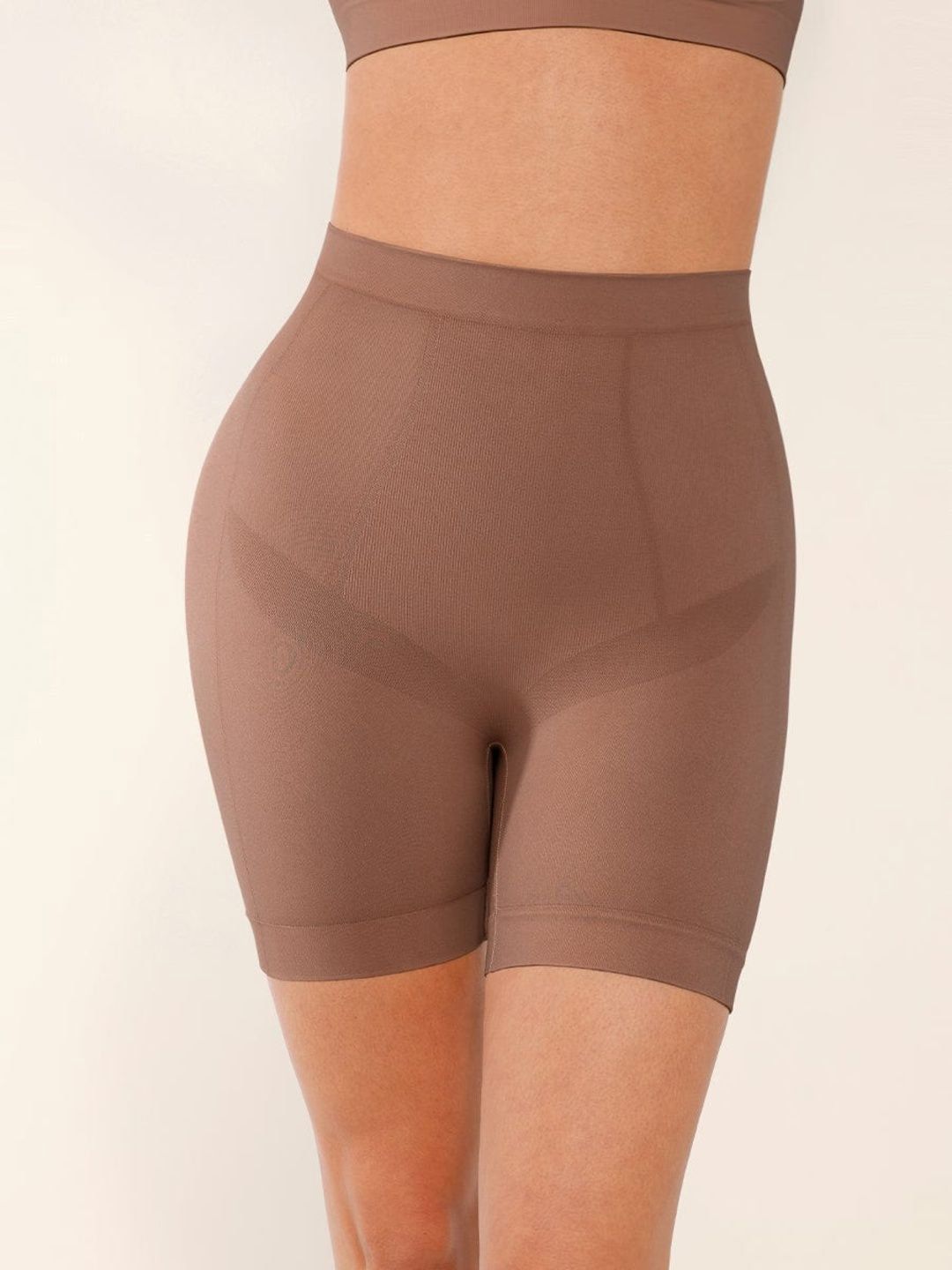 SHOP THE EDIT Seamless Mid-Waist Slimming Tummy & Thigh Shapewear-picture-23