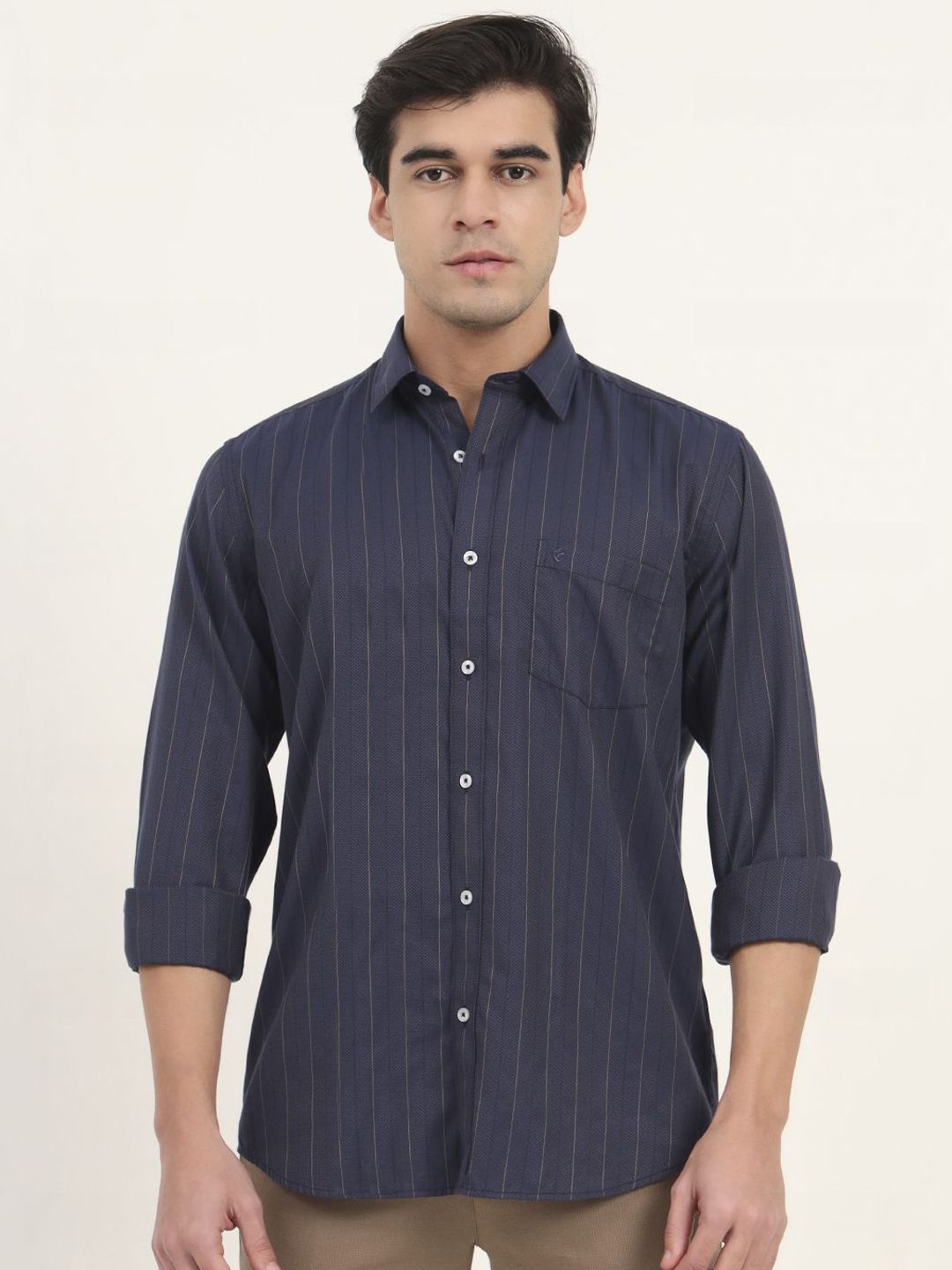 Greenfibre Men Slim Fit Striped Casual Shirt-picture-21