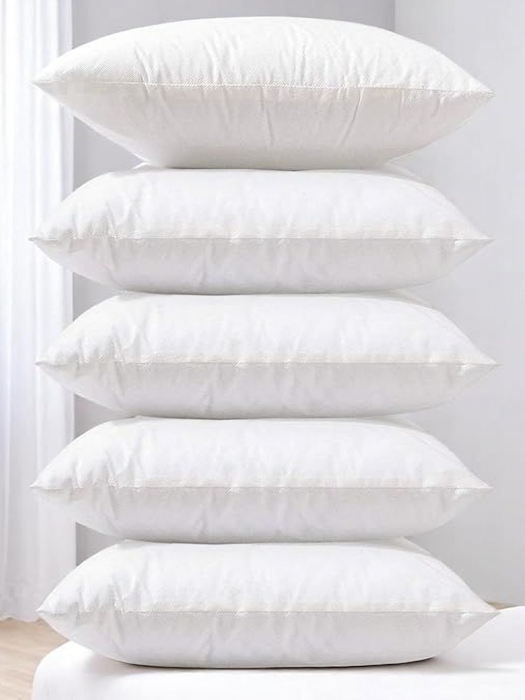 Shadowkart White 5 Pieces Fibre Filled Polyester Ultra Soft Sleep Pillows-picture-32