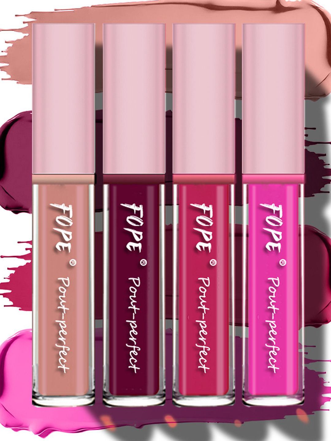 FOPE Pout Perfect Set Of 4 Long Lasting Matte Liquid Lipstick - 4ml Each - 06 08 09 12-image-48