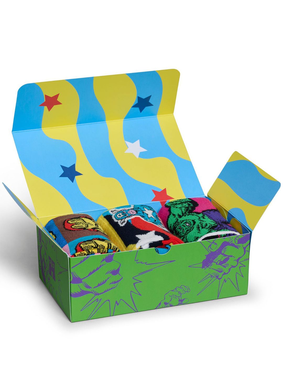 Happy Socks Pack Of 3 Marvel Avengers Patterned Above Ankle Socks-image-38