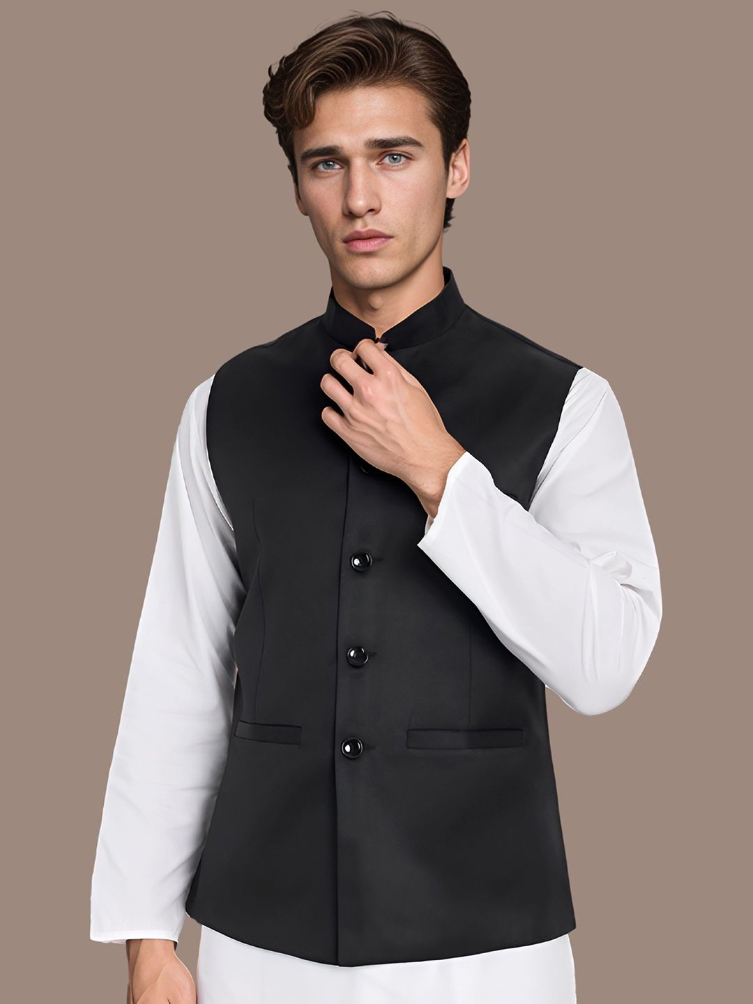 Moda Rapido Mandarin Collar Nehru Jacket-picture-16
