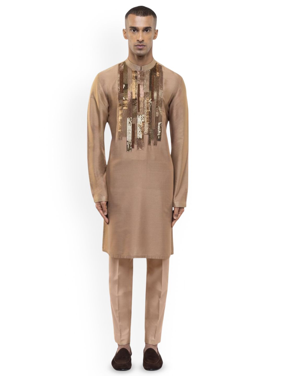 SDS By Kushal Shah Men Ethnic Motifs Sequinned Embroidered Regular Kurta with Trousers-picture-39