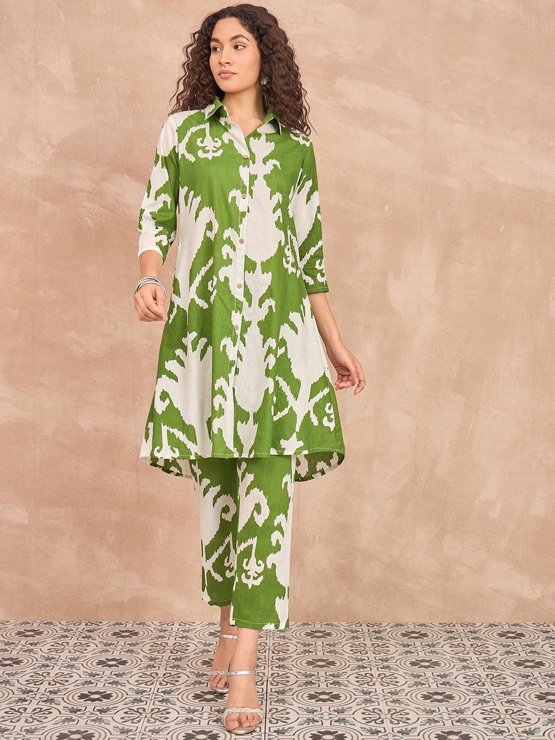 BAESD Printed Pure Cotton Shirt Collar Top With Trousers Co-Ords-picture-41