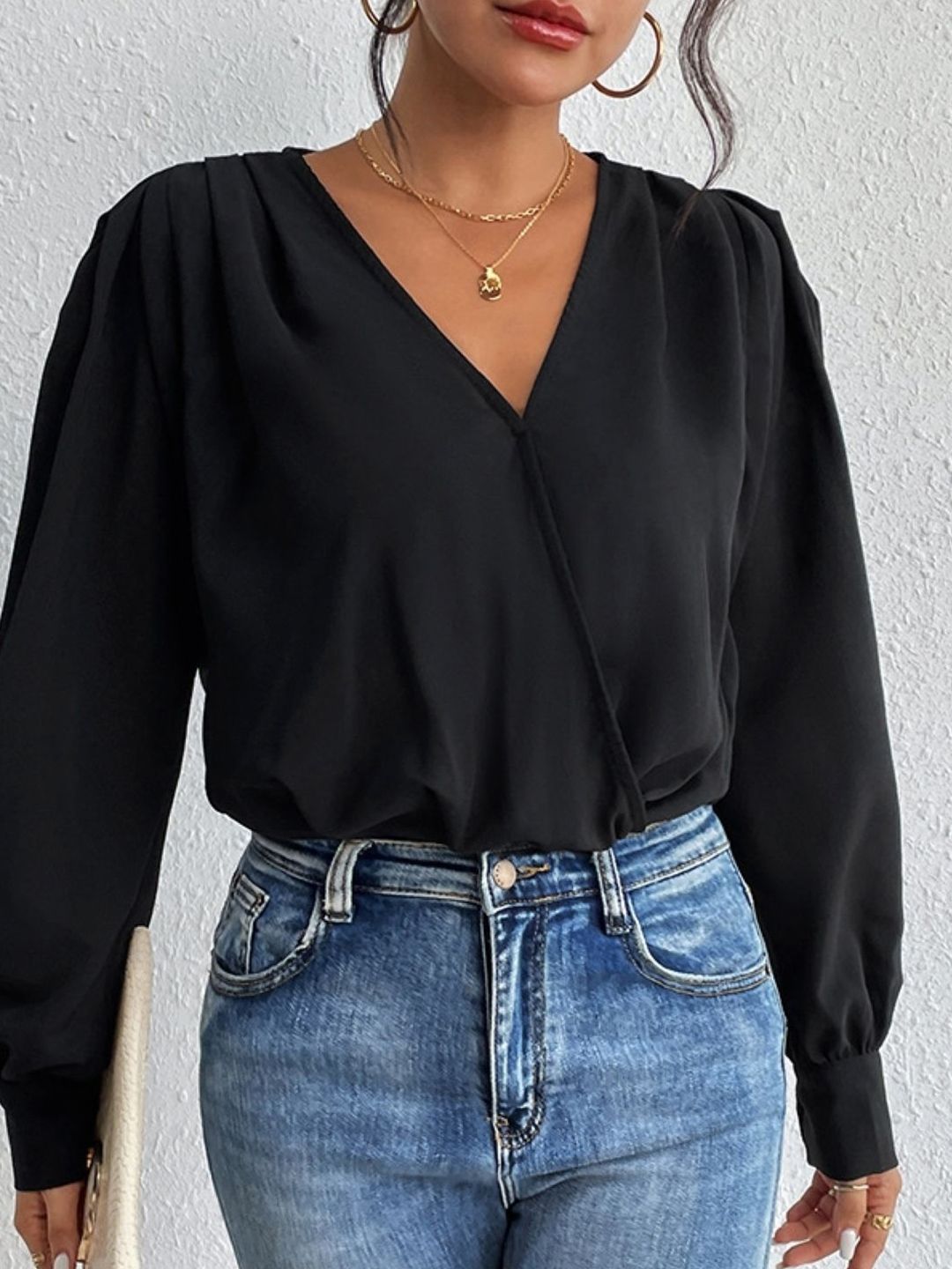 KPOP V-Neck Long Sleeves Bodysuit-picture-21