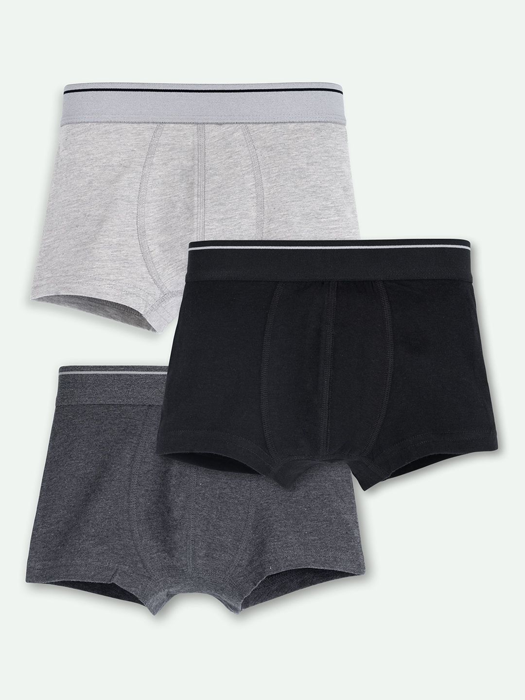 ariel Boys Pack Of 3 Solid Trunks AR-BT-P3-S1-greyZ