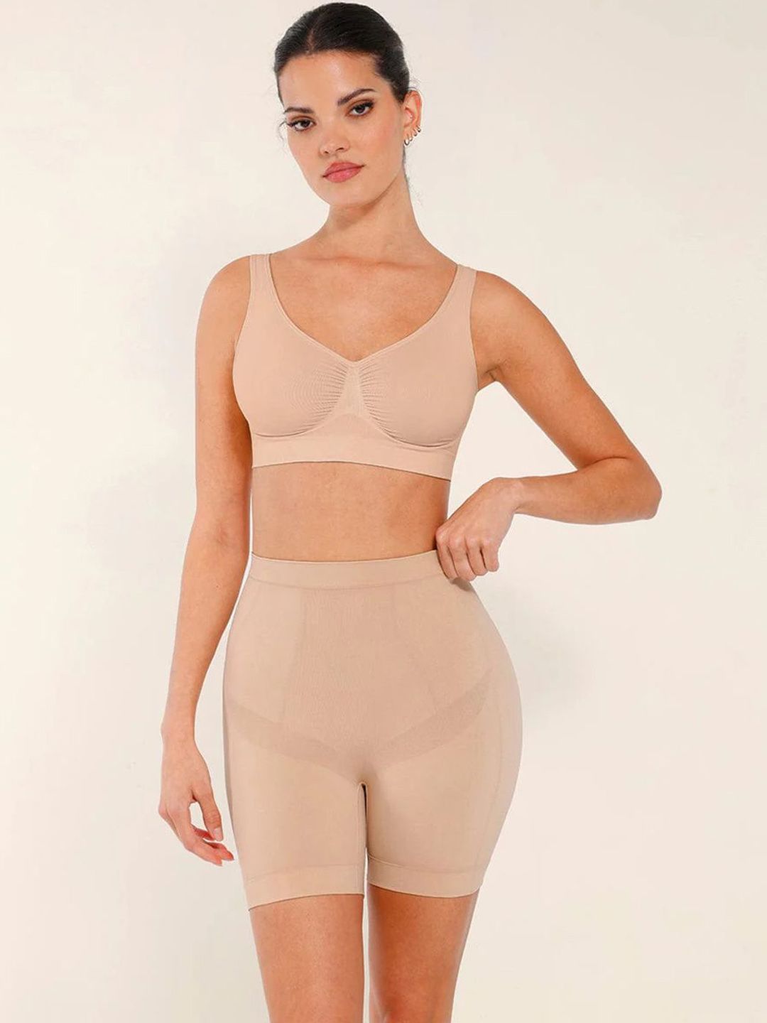 SHOP THE EDIT Mid-Waist Seamless Tummy Control Shapewear-picture-21