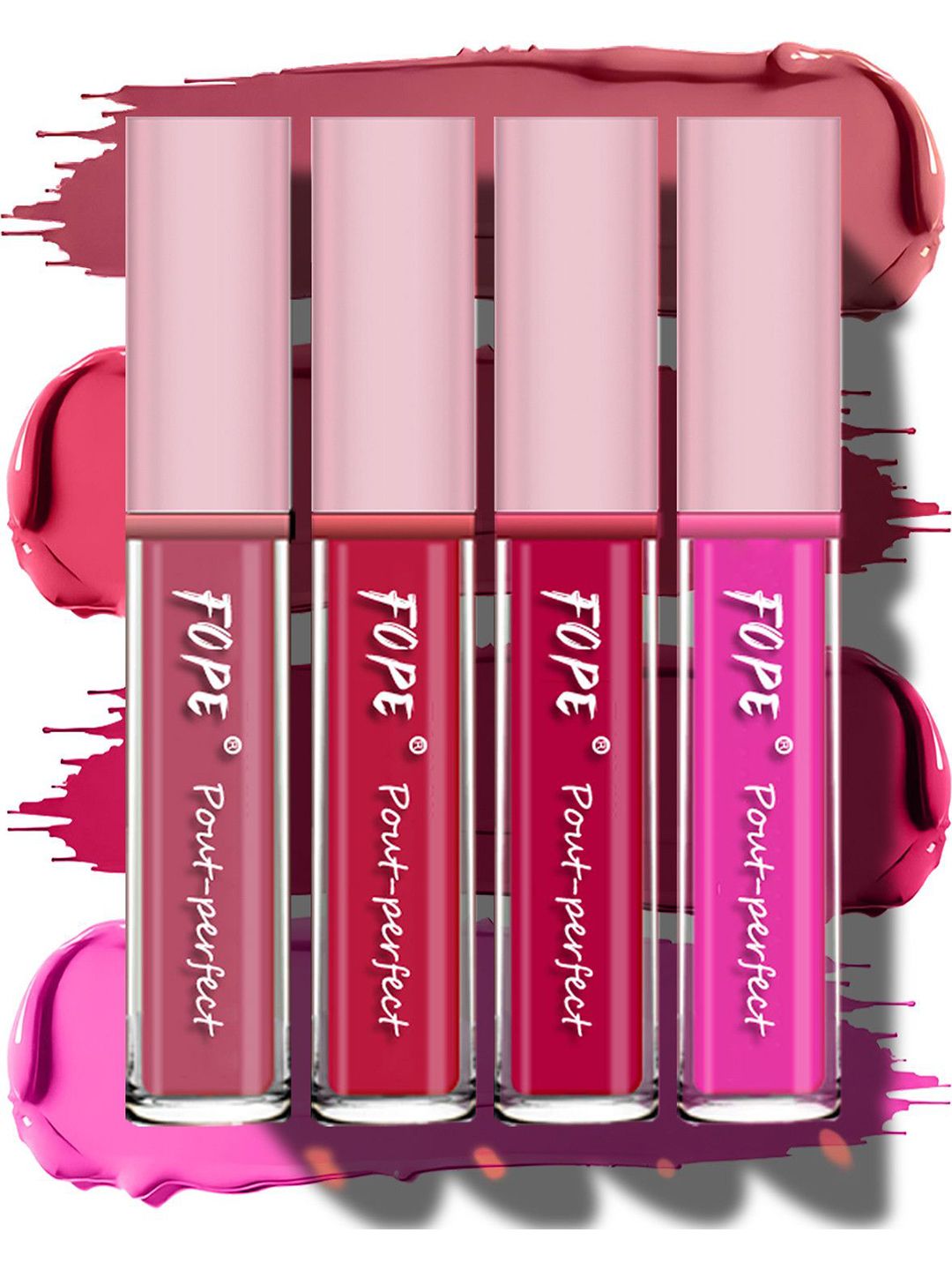 FOPE Set Of 4 Pout Perfect Matte Liquid Lipstick - 4 ml Each - 03 - 09 - 10 - 12-image-40