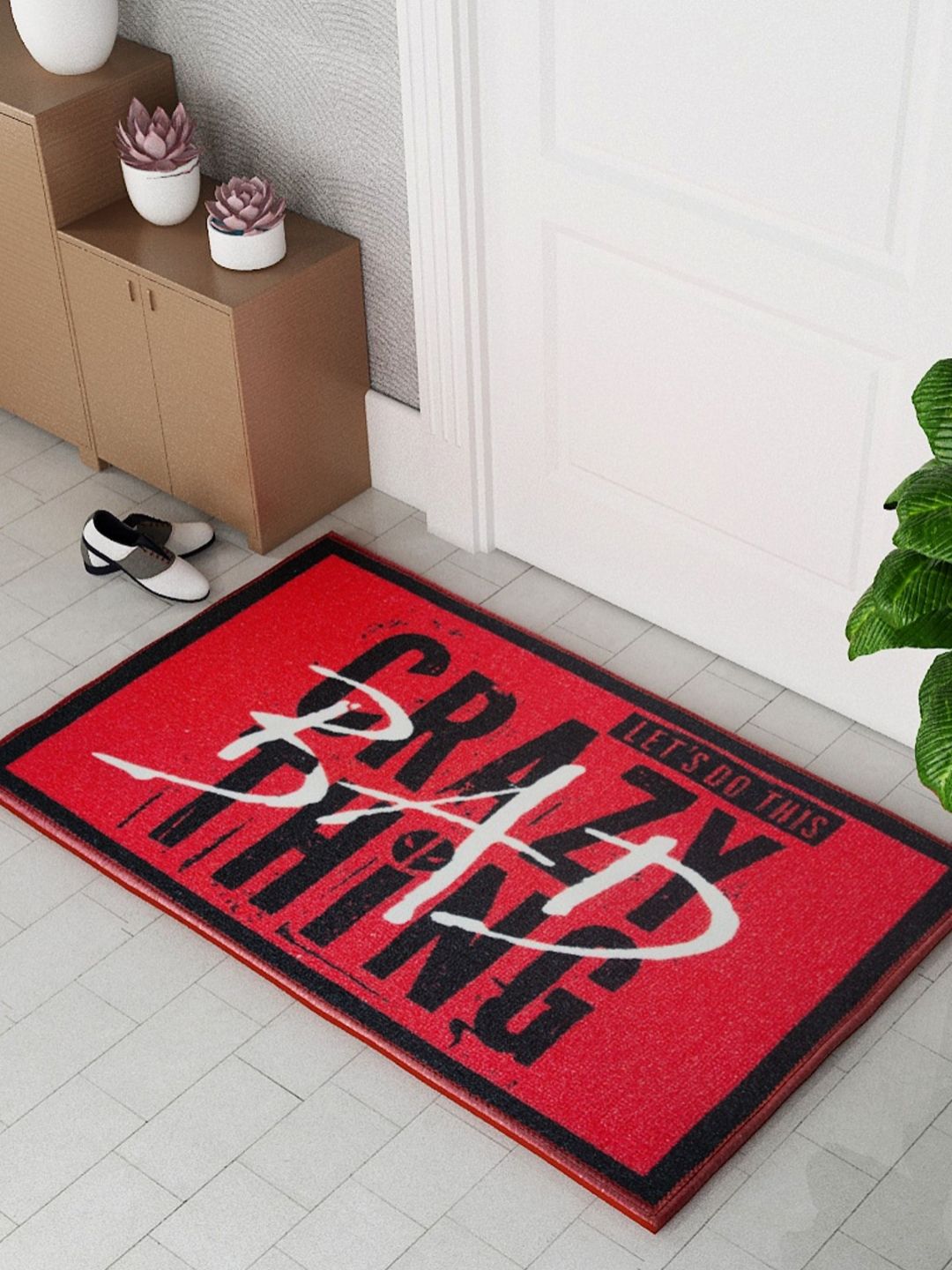 Athom Living Red & Black Printed Anti-Skid Doormat-picture-37
