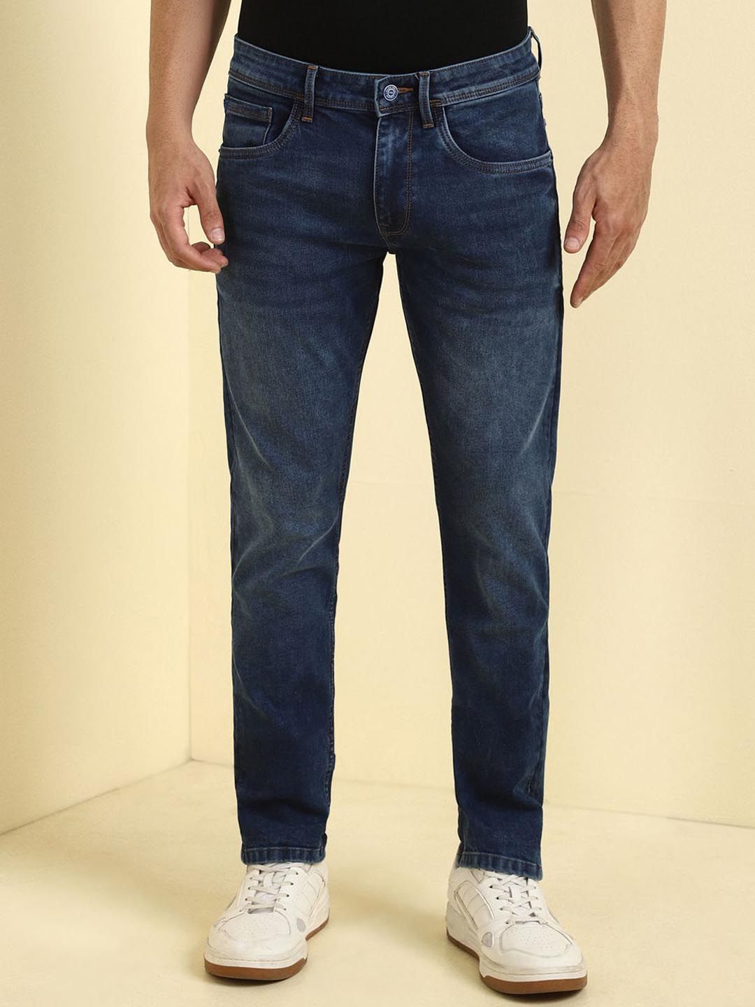 Allen Solly Men Slim Fit Mid-Rise Light Fade Jeans-picture-39