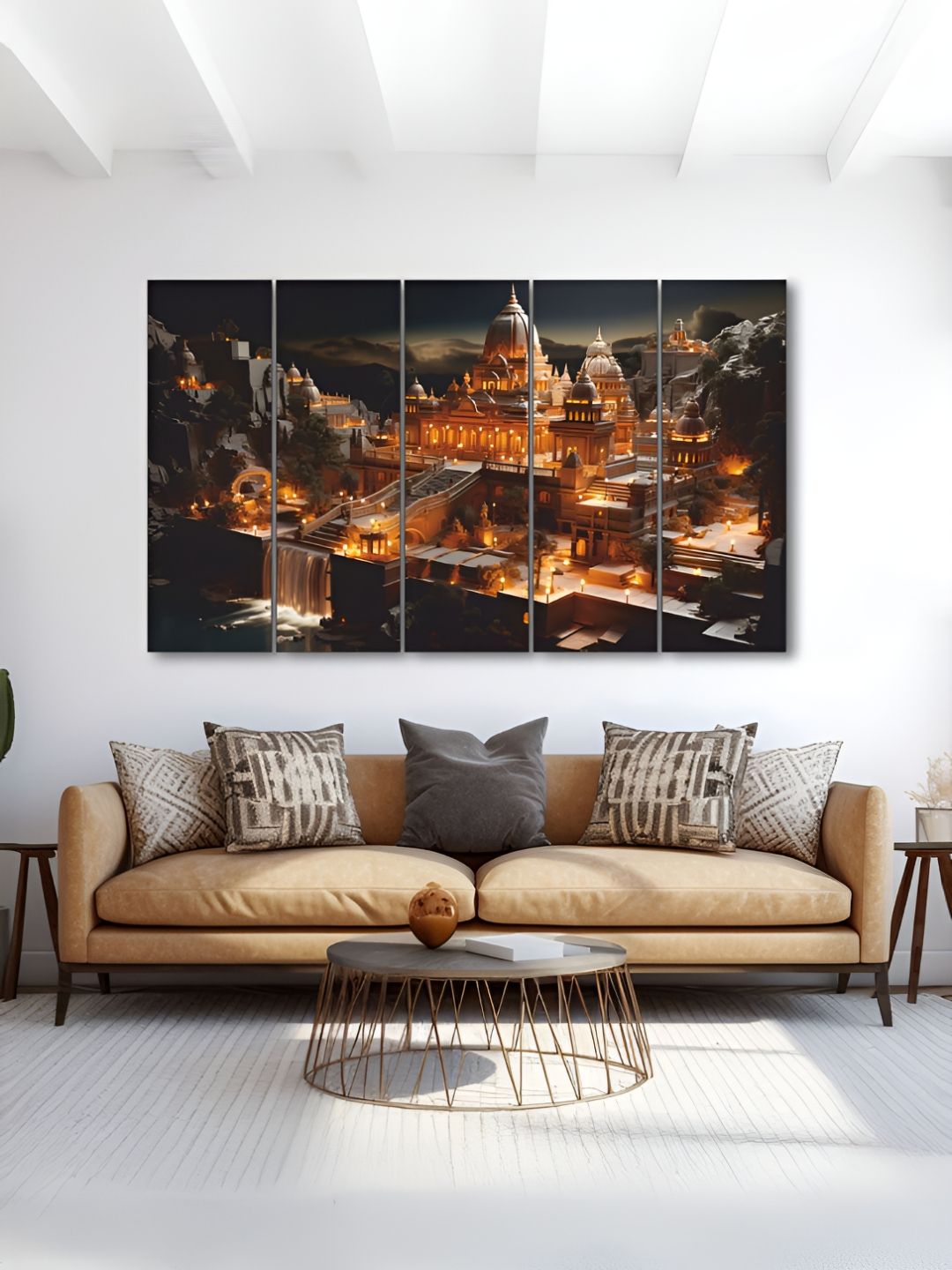 The Castle Decor Black & Gold-Toned 1 Piece Wood Other Wall Paintings-picture-16