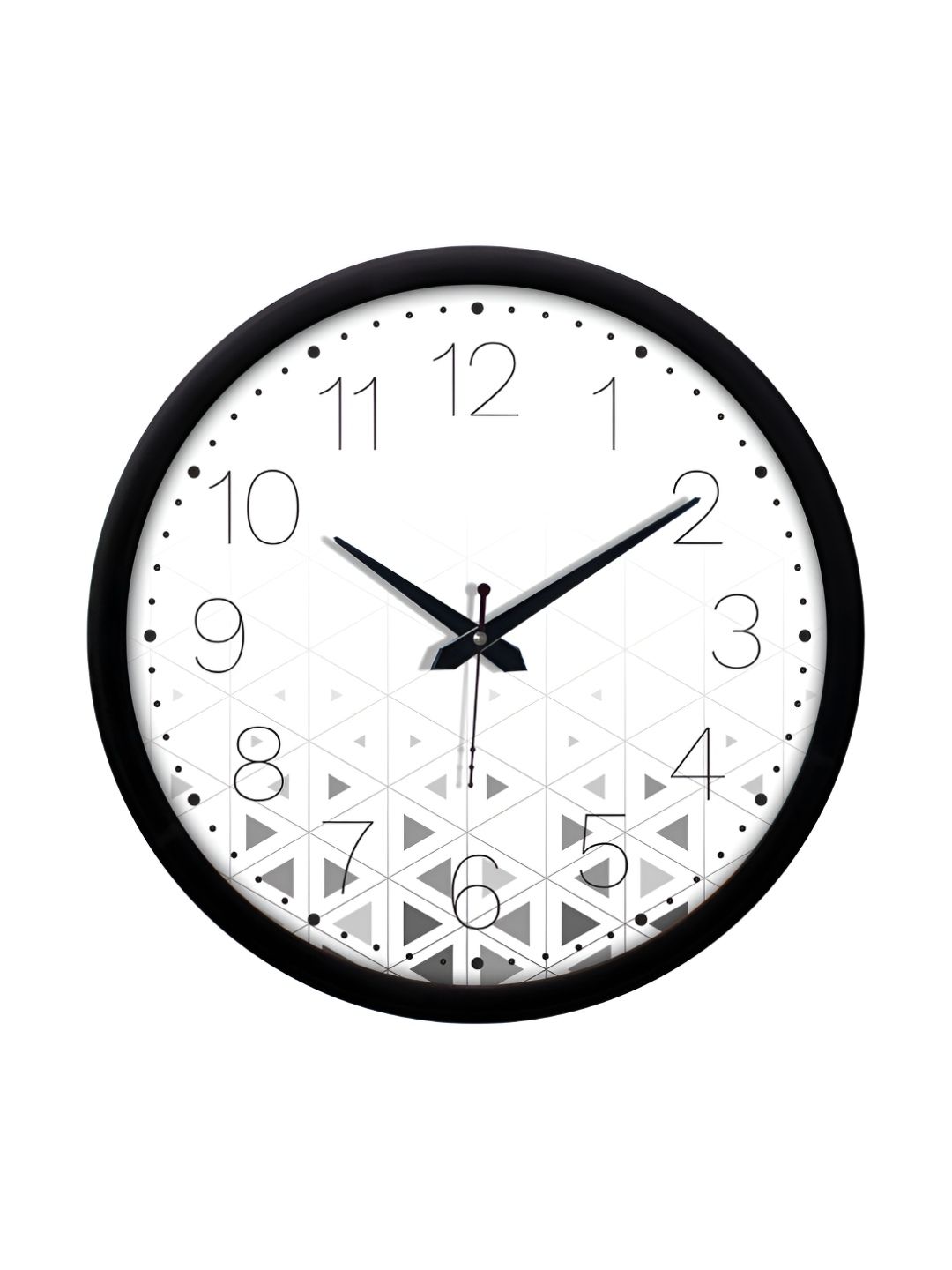 Aura Black & White Printed Round Contemporary Modern Wall Clock-picture-45