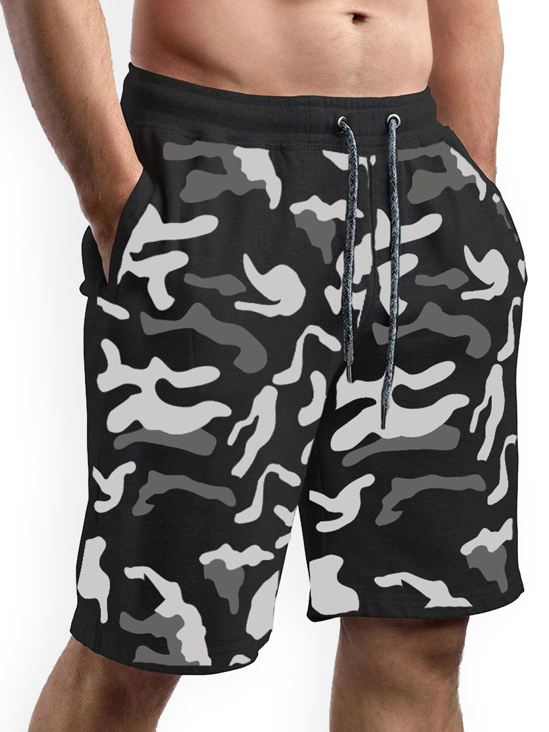 Hotfits Men Pack of 2 Cotton Camouflage Printed Regular Fit Low-Rise Shorts-picture-37