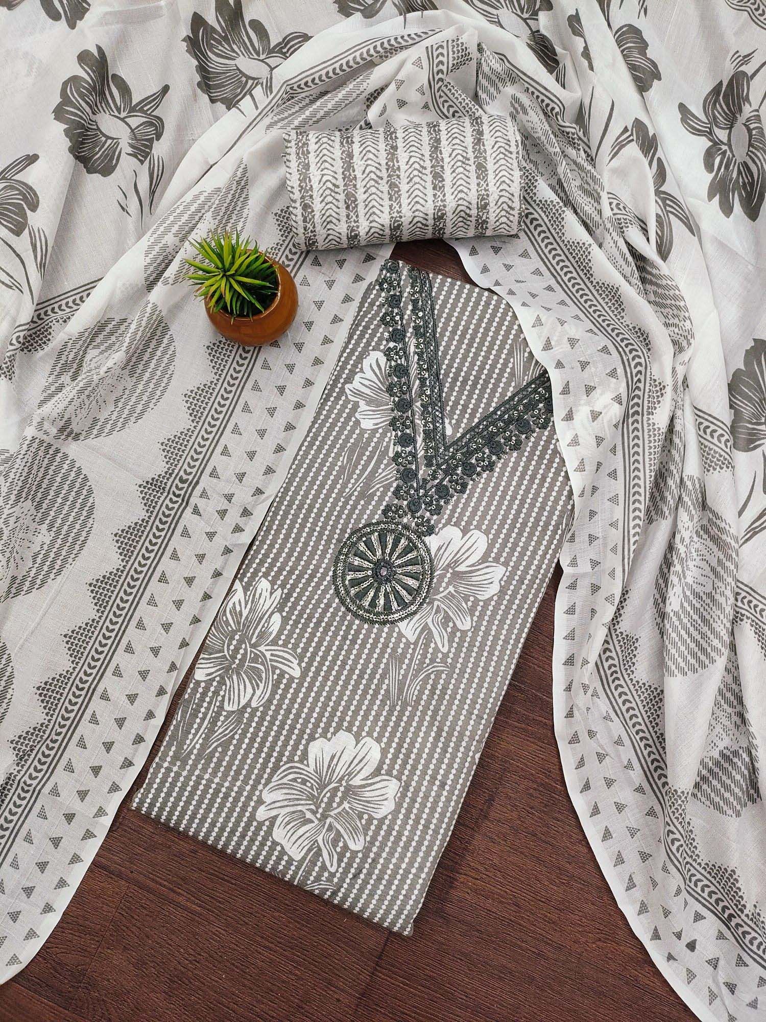 LeeliPeeri Designer Floral Printed Unstitched Dress Material-picture-24