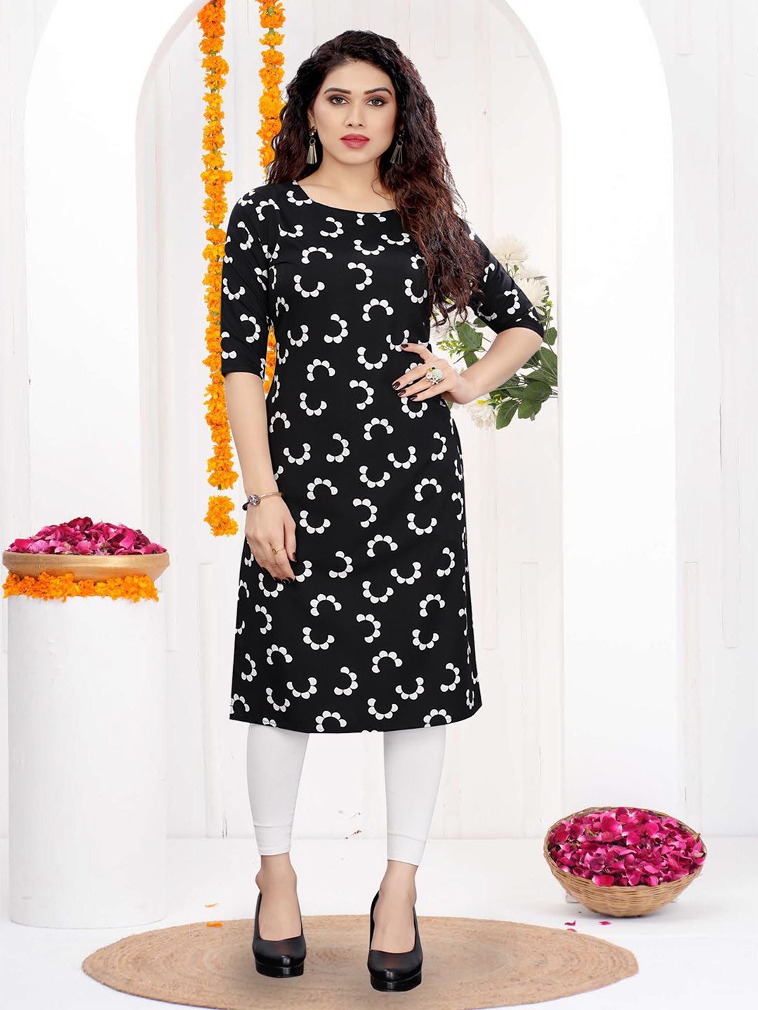 Moda Rapido Women Floral Printed Straight Kurta-image-16