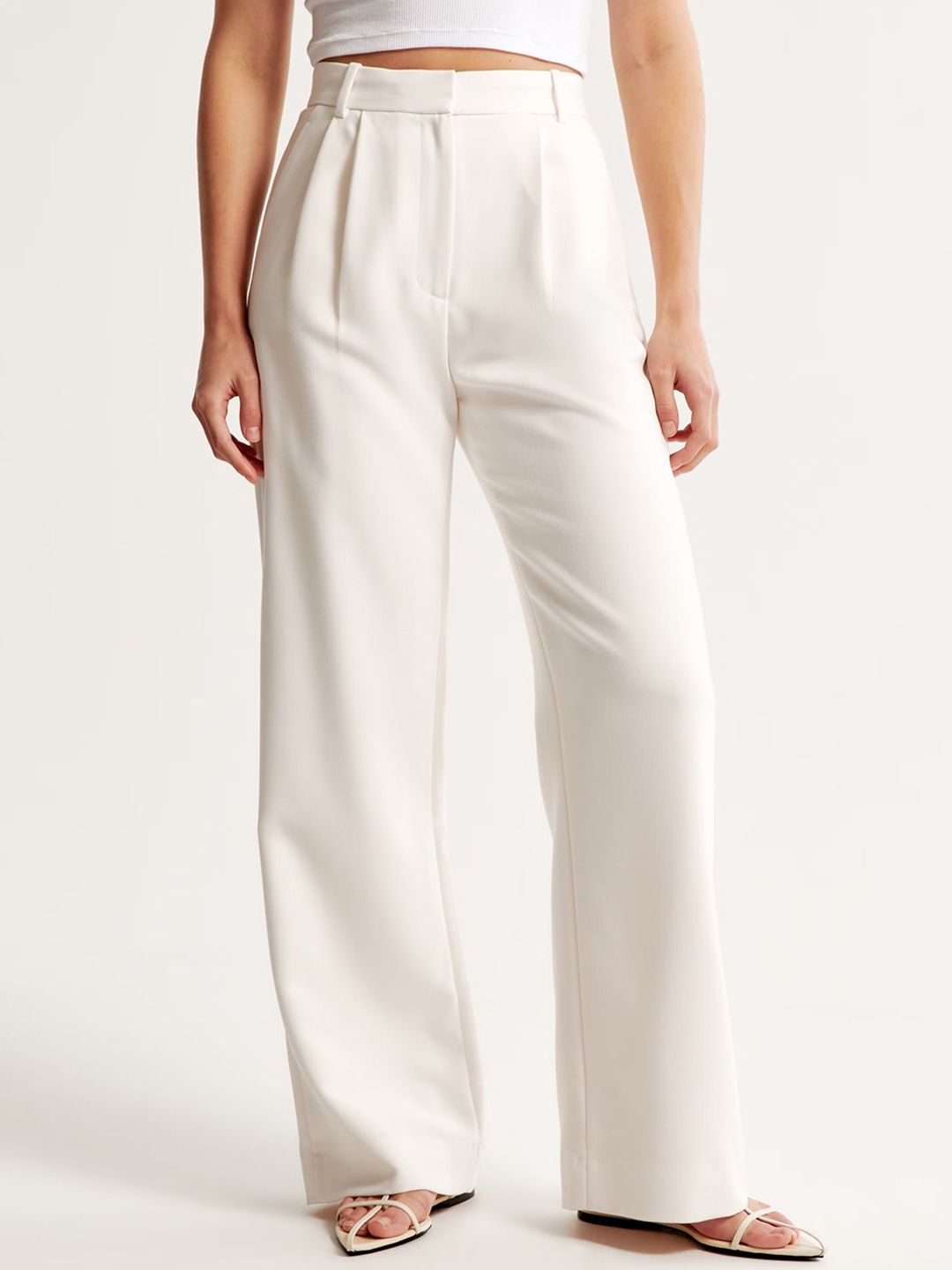 Chemistry Women Relaxed Straight Leg High-Rise Pleated Trousers-picture-13