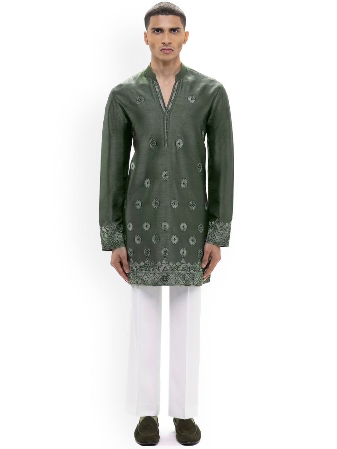 SDS By Kushal Shah Men Printed Mandarin Collar Regular Kurta Set-picture-31
