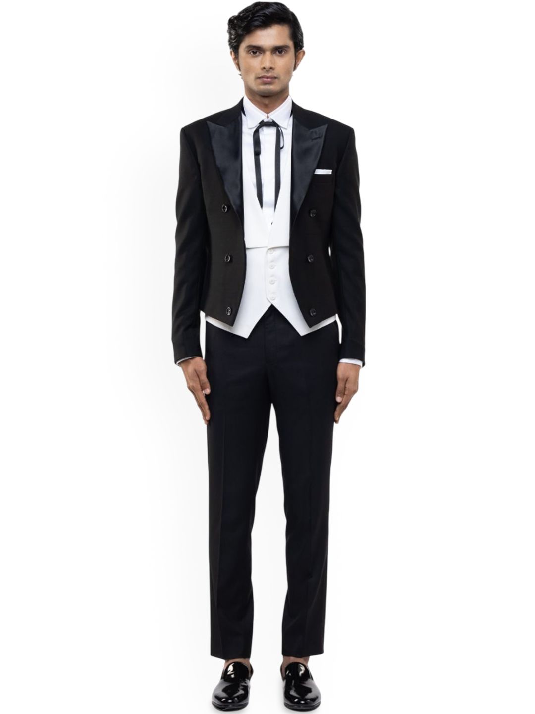 SDS By Kushal Shah Tailored-Fit Peak Lapel Cropped Tuxedo Set-picture-34