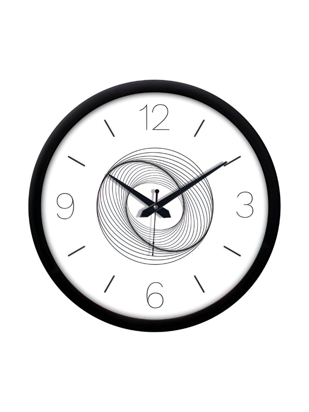 Aura Black & White Printed Round Contemporary Modern Wall Clock-picture-46