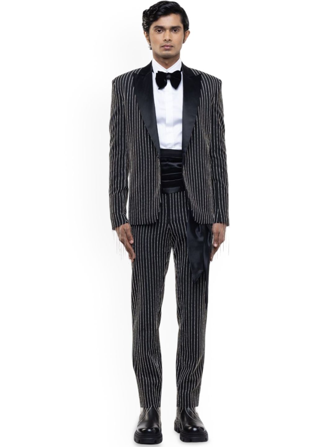 SDS By Kushal Shah Embellished Single Breasted Tailored Fit Three-Piece Suit-picture-16