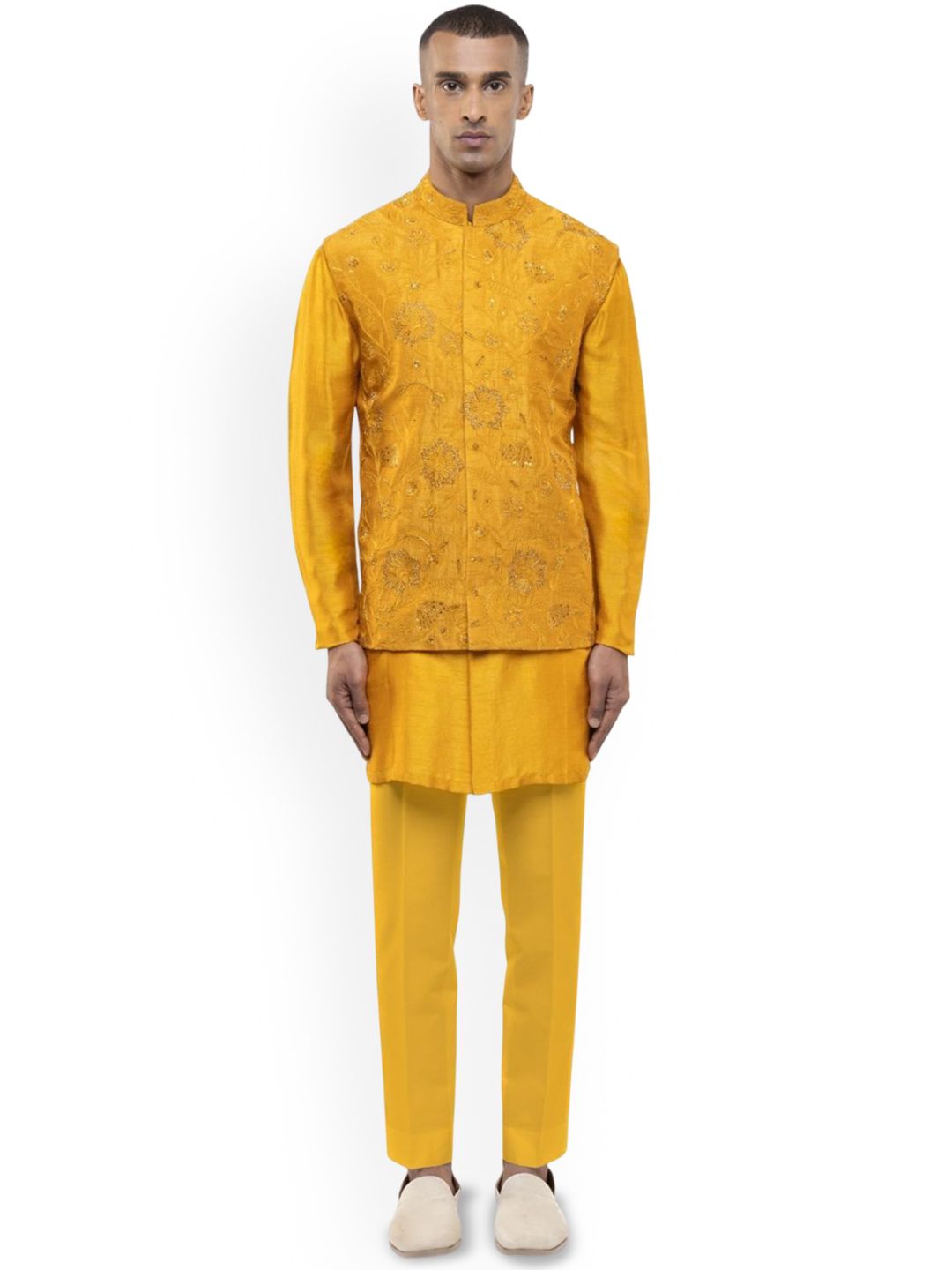 SDS By Kushal Shah Men Floral Embroidered Regular Kurta Sets-picture-38