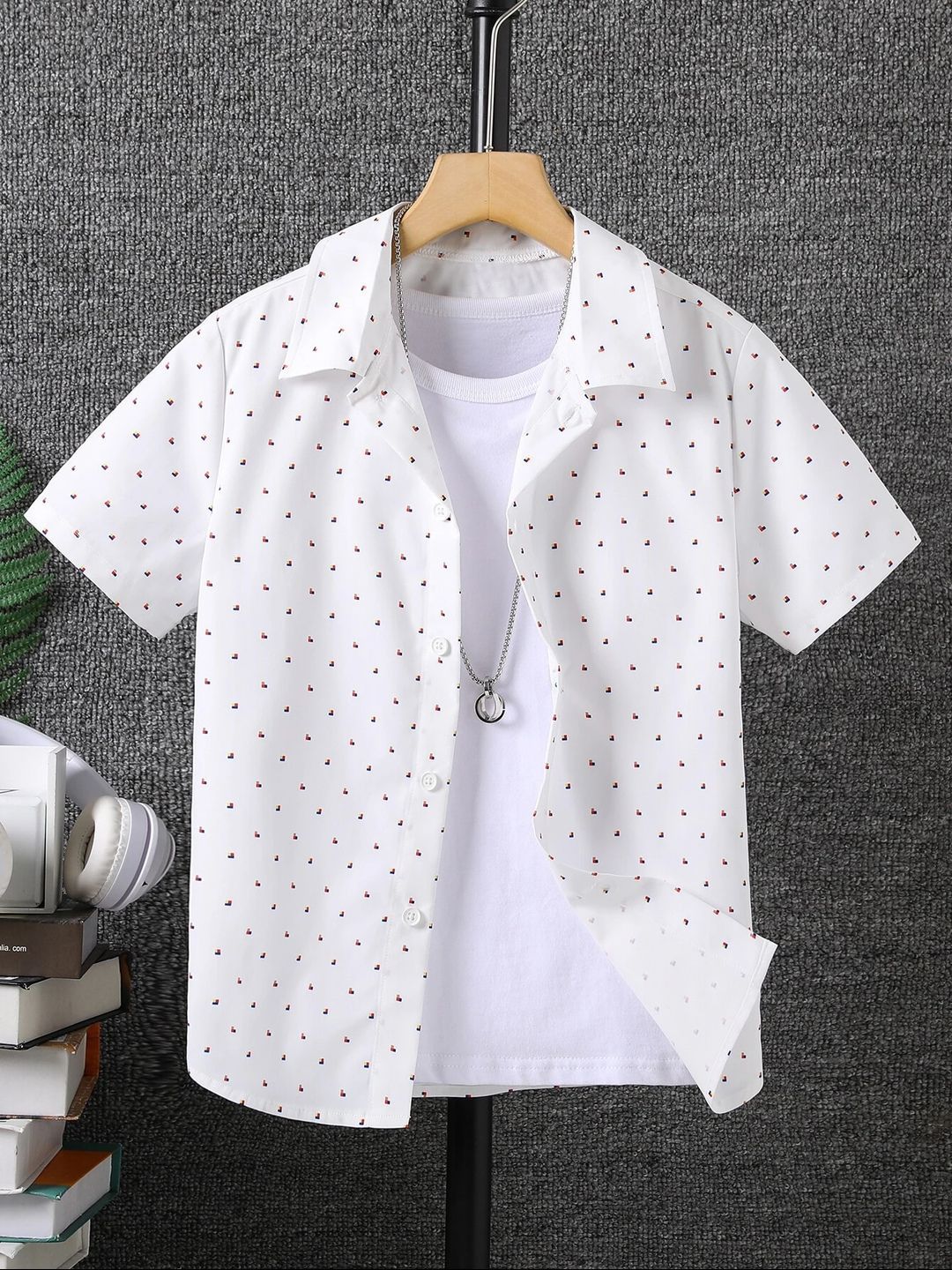 BAESD Boys Standard Polka Dot Printed Casual Shirt-picture-47