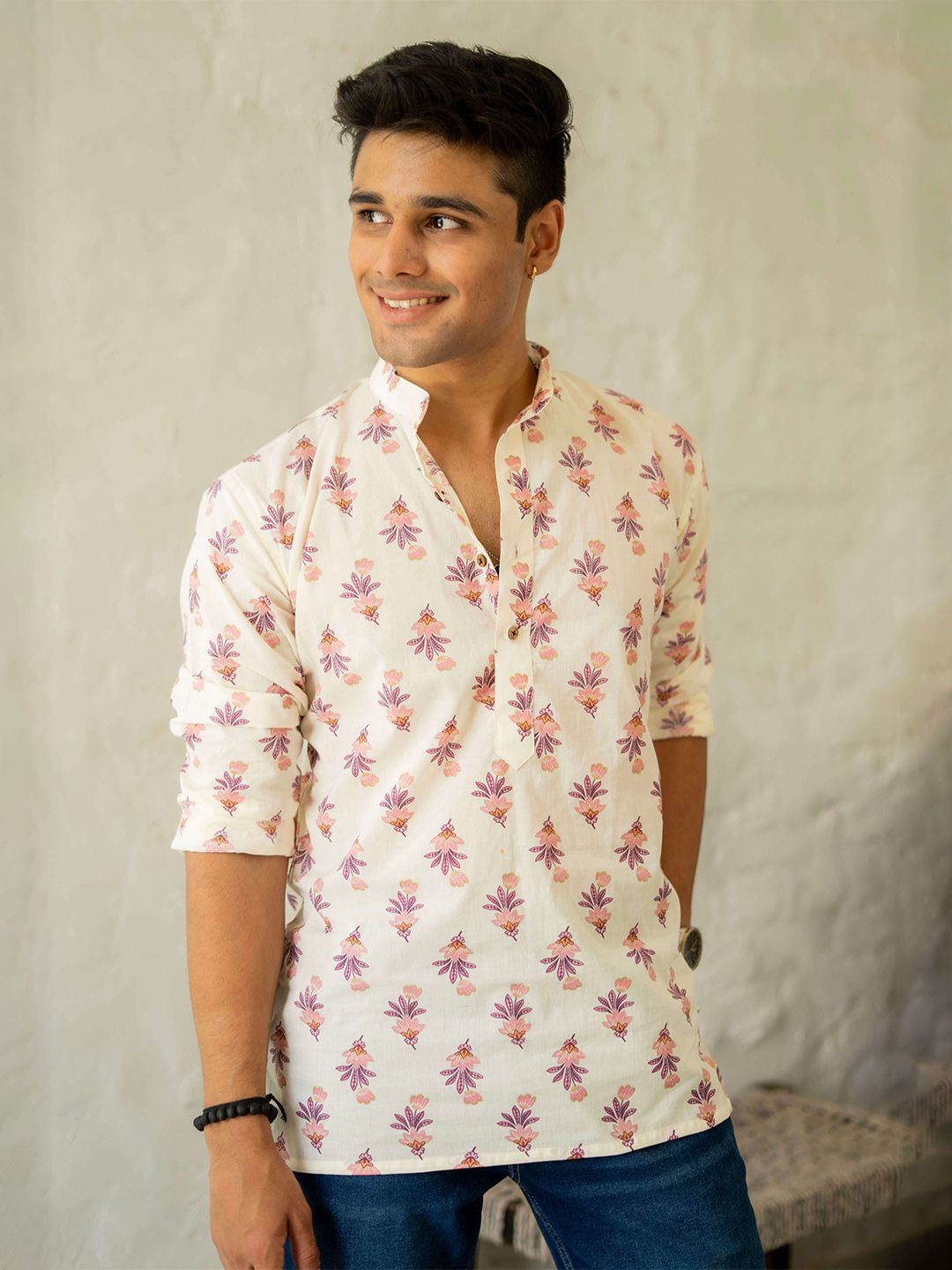 Shasak Men Ethnic Motifs Printed Mandarin Collar Kurta-picture-18