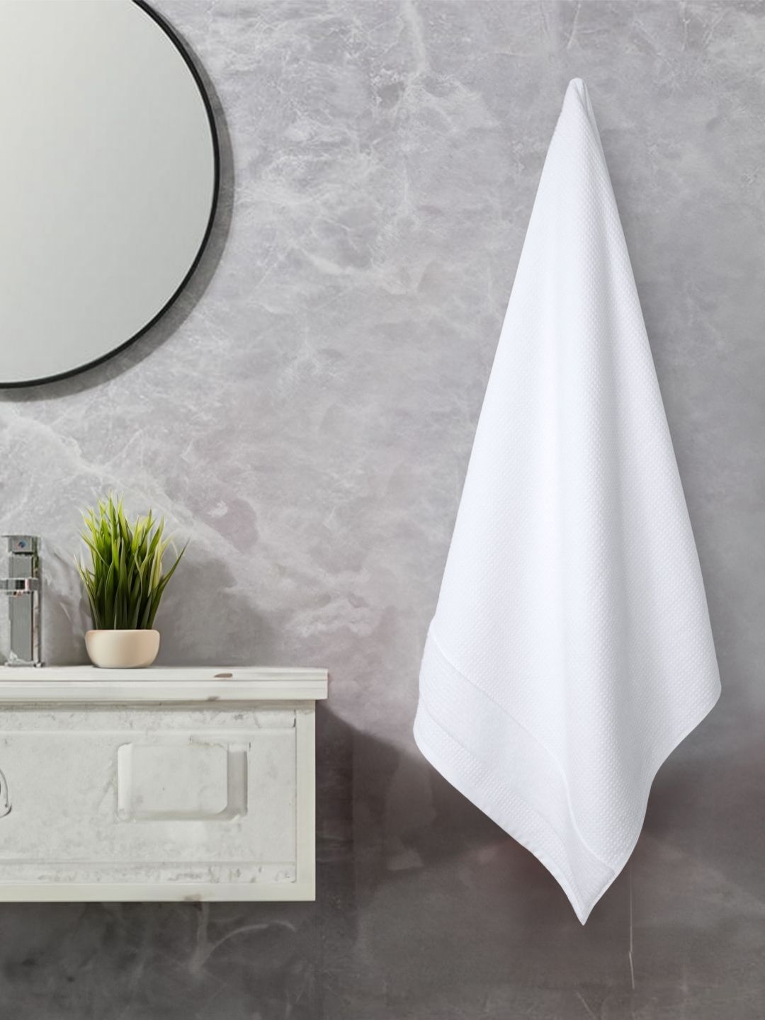 MYTRIDENT White Cotton 600 GSM Bath Towel-image-35