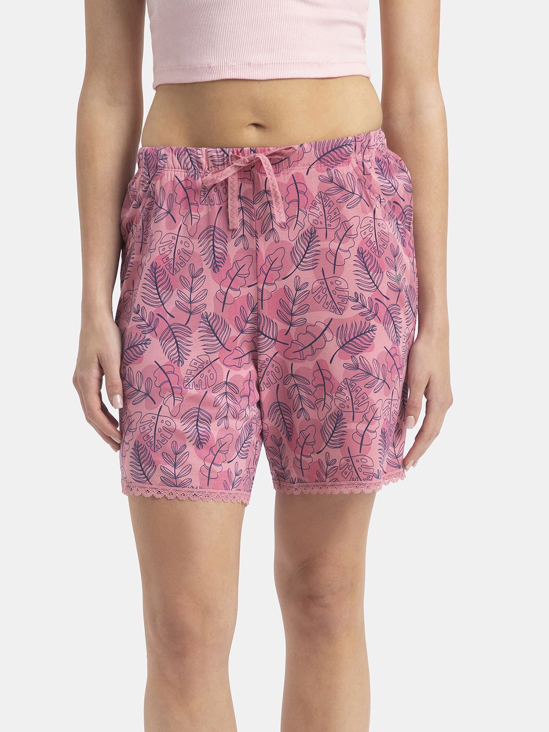 Jockey Women Floral Printed Modal Relaxed Fit Shorts-image-20