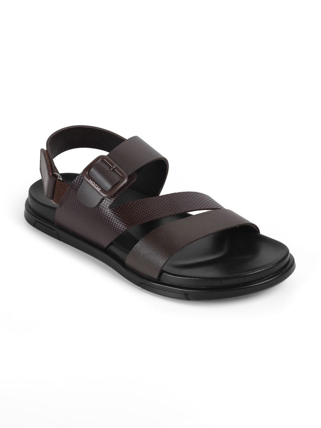 Mochi Men Leather Velcro Comfort Sandals-image-17