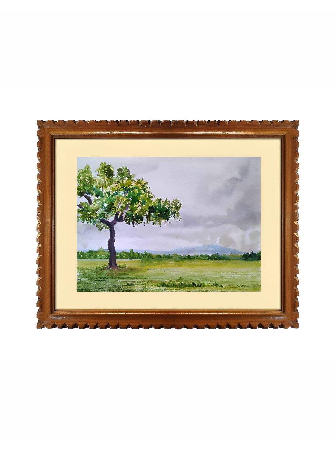 EMPEROR ART GALLERY Brown & Green Wooden Wall Art-image-8