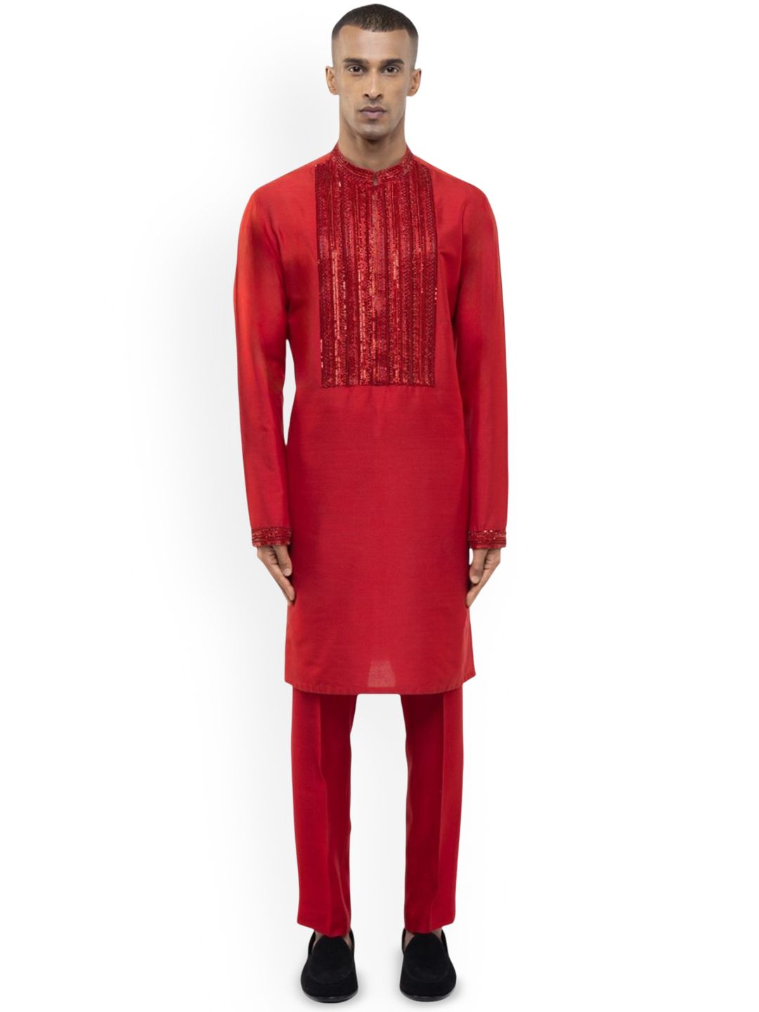 SDS By Kushal Shah Men Woven Design Woven Design Kurta with Trousers-picture-26