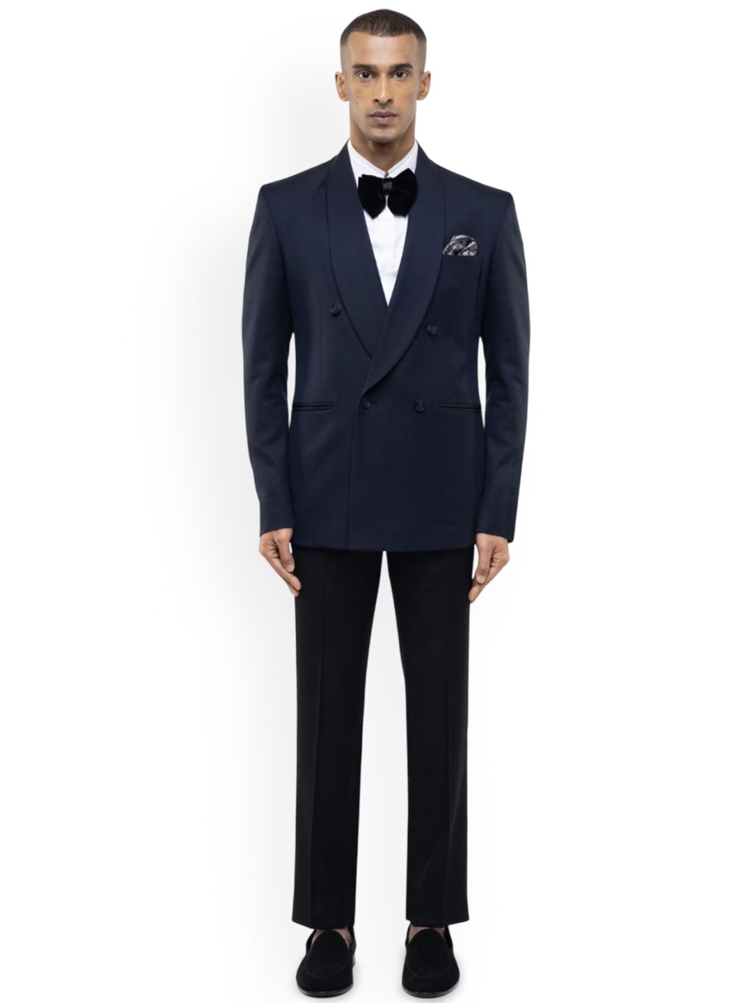 SDS By Kushal Shah Shawl Collar Double-Breasted Three-Piece Suit-picture-15
