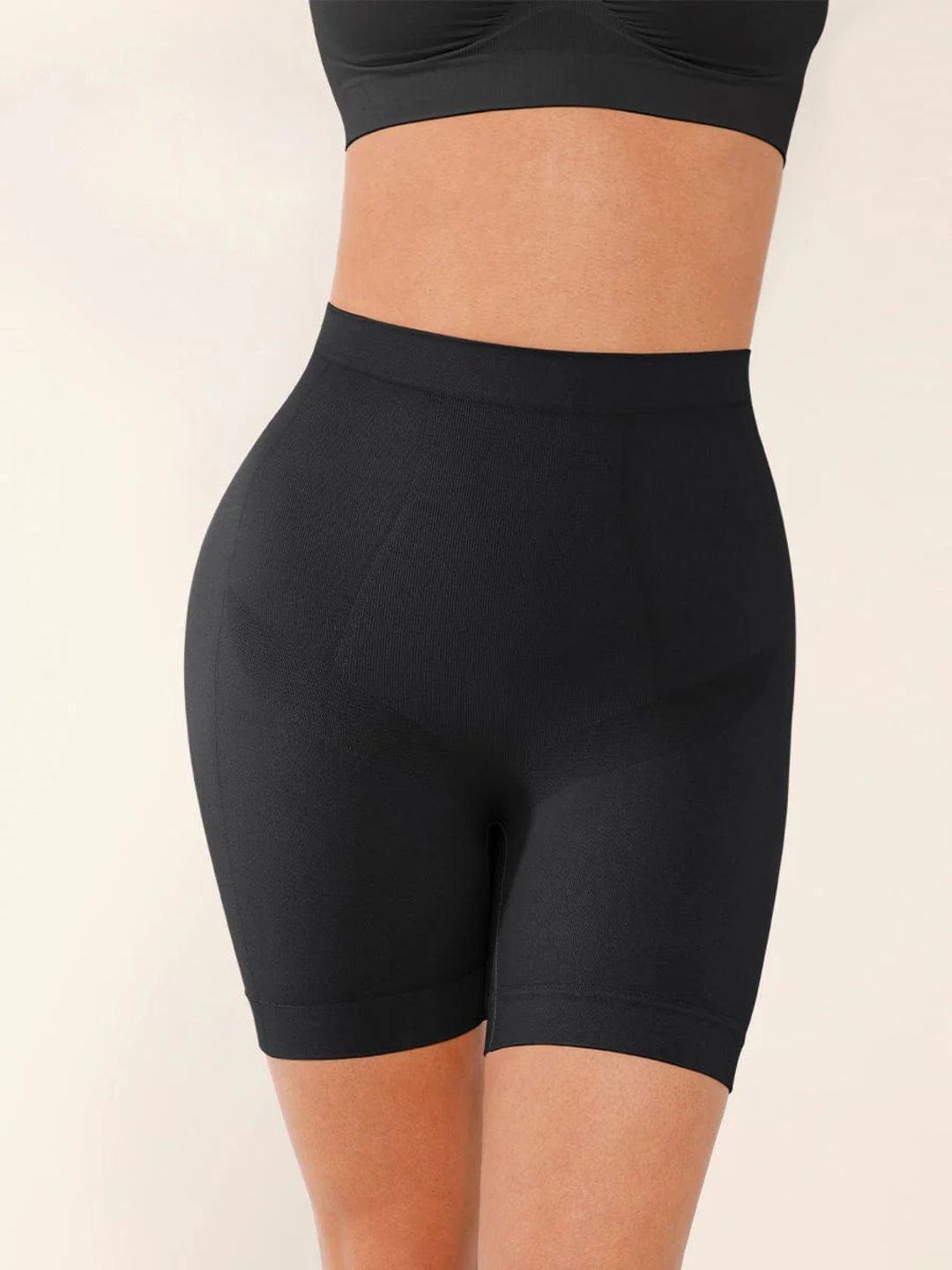 SHOP THE EDIT Seamless Mid-Waist Tummy & Thigh Shapewear-picture-35