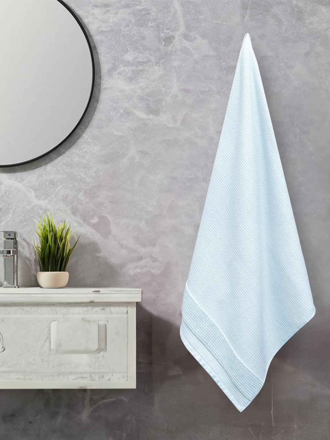 MYTRIDENT Blue Cotton 600 GSM Bath Towel-image-32