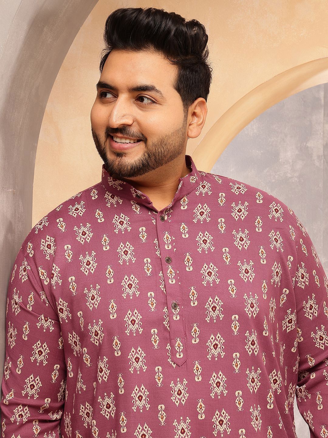 SOJANYA PLUS Men Ethnic Motifs Printed Kurta-picture-28