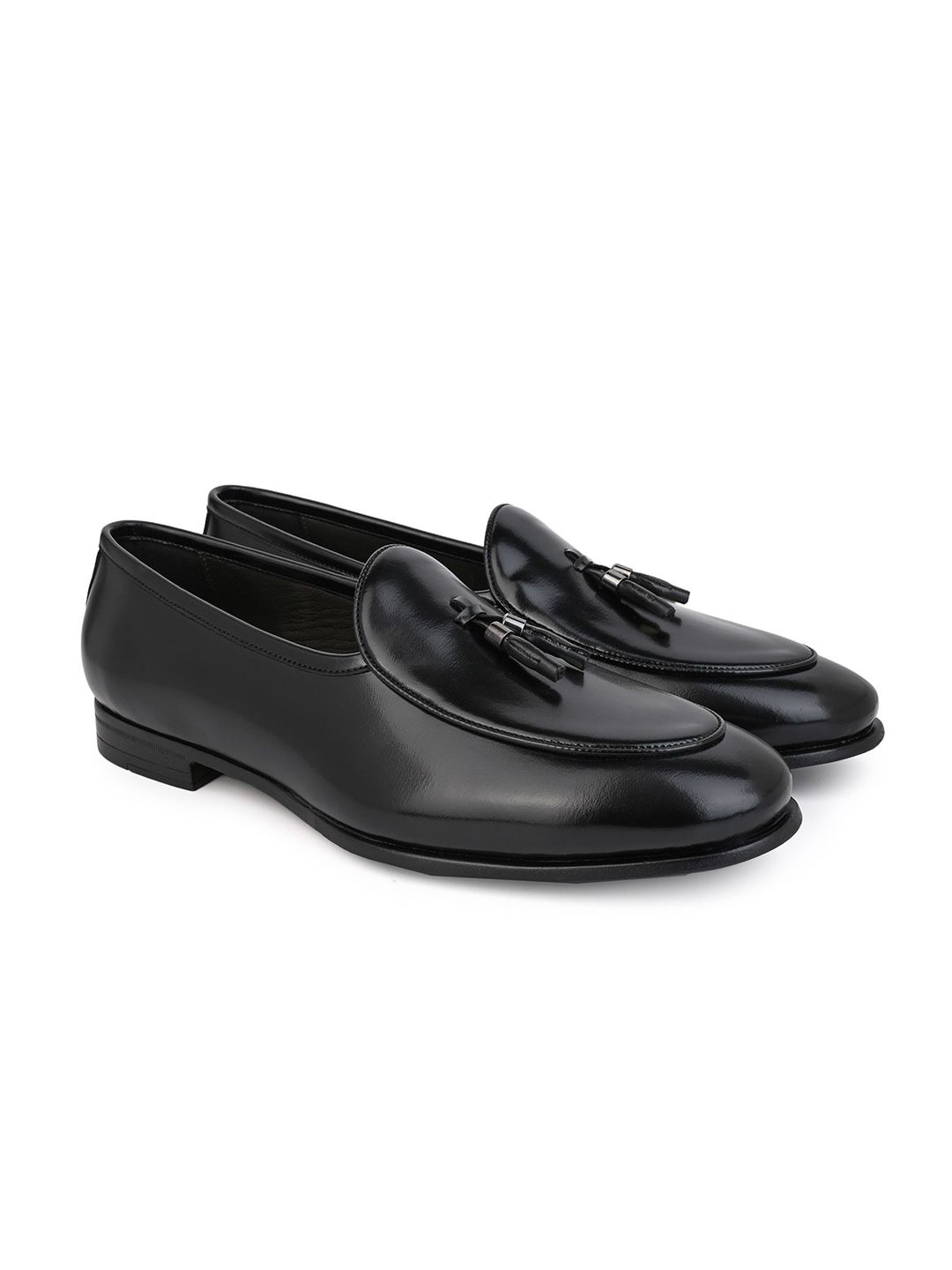 House of Pataudi Men Textured Formal Loafers-picture-43