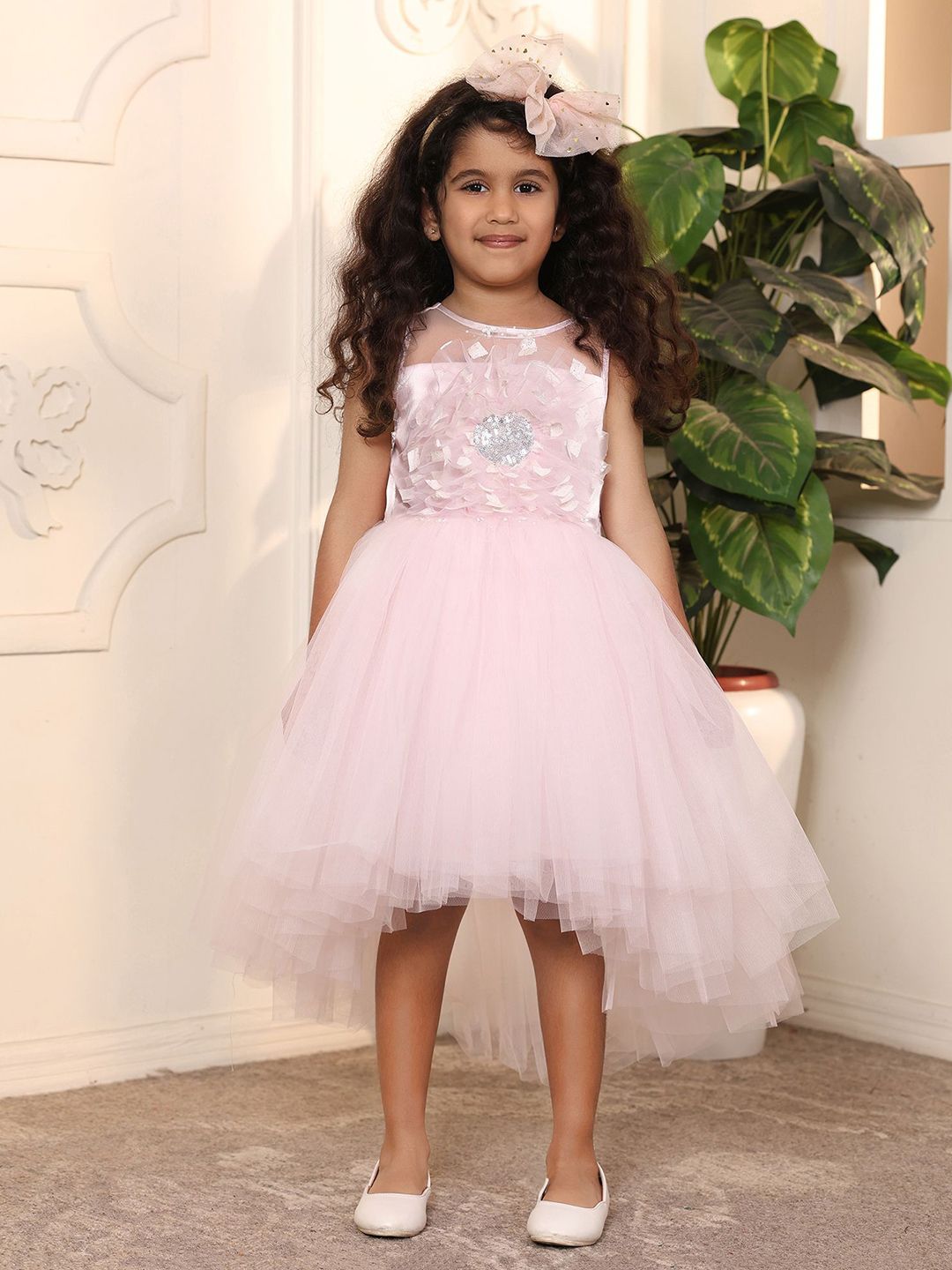 Toy Balloon kids Girls Net Fit & Flare Dress-image-11
