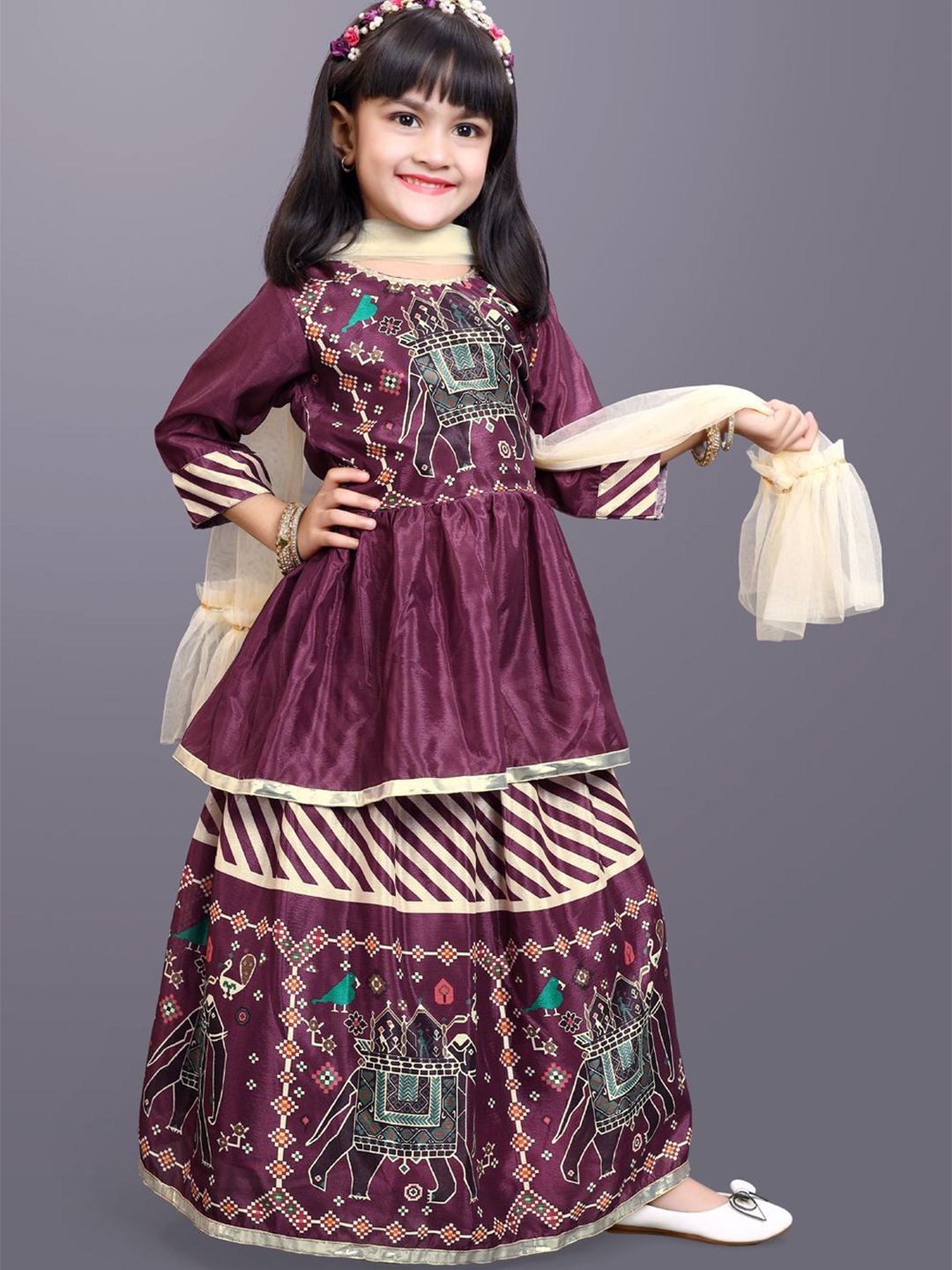 satyamfab Girls Printed Gotta Patti Ready to Wear Lehenga & Choli With Dupatta-picture-12