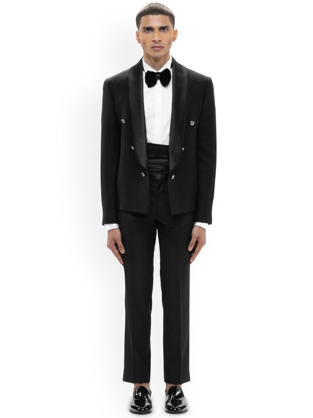 SDS By Kushal Shah Open Shawl Collar Tuxedo Three-Piece Suit-picture-46