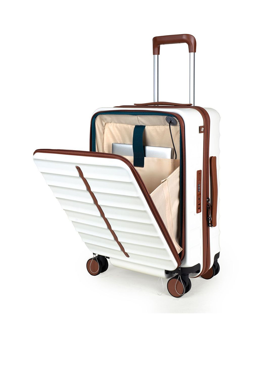 Assembly Odyssey Pro White Trolley Bag With laptop Compartment Fits Up To 16 Inches-image-47